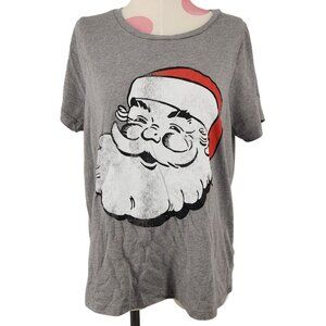 Women's Grayson Threads Hello Gorgeous Gray Santa Clause Graphic Tee Size XL